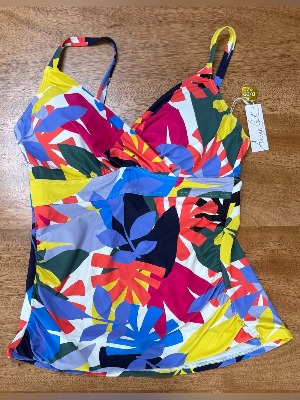 Anne Cole - Women’s Underwire Tankini Top Swimwear | Multi Color | Size 36DD/38D